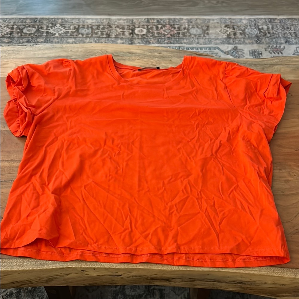 Zara Red Orange Women's Top